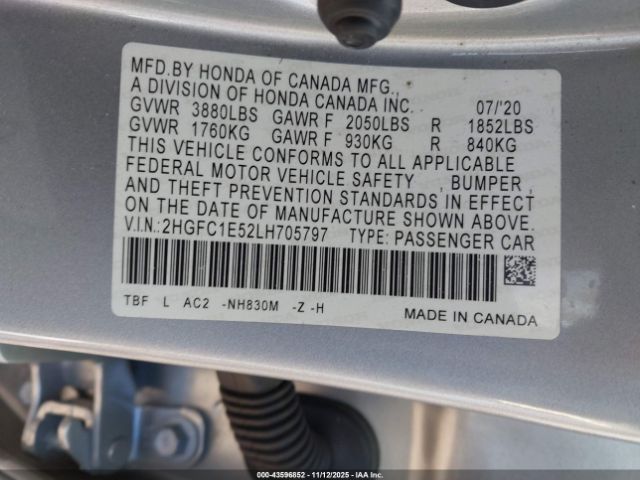 2020 HONDA CIVIC SI 2HGFC1E52LH705797 Photo 8