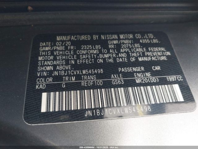 2020 NISSAN ROGUE SPORT JN1BJ1CVXLW545498 Photo 8