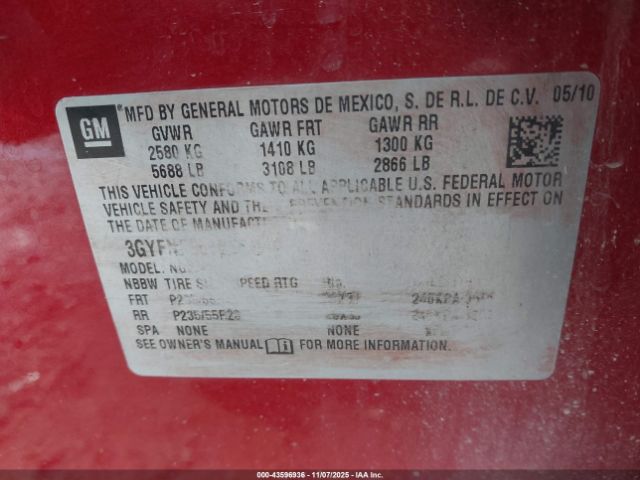 2011 CADILLAC SRX 3GYFNFE63BS500042 Photo 8