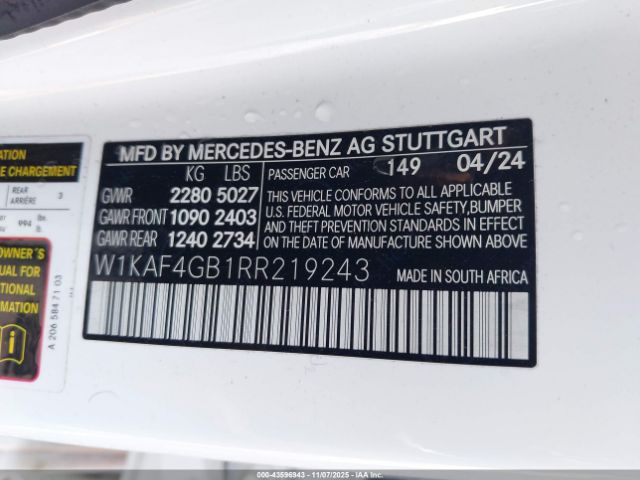 2024 MERCEDES-BENZ C 300 W1KAF4GB1RR219243 Photo 8