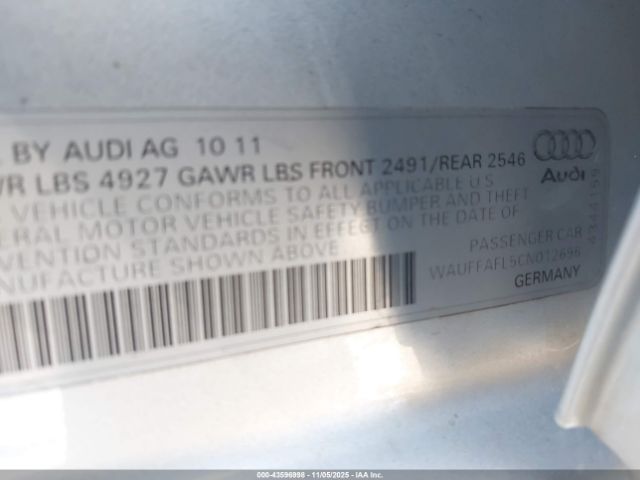 2012 AUDI A4 WAUFFAFL5CN012696 Photo 8