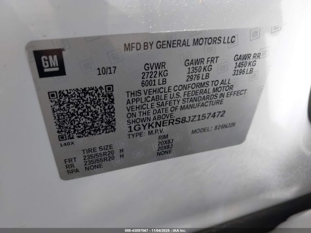 2018 CADILLAC XT5 1GYKNERS8JZ157472 Photo 8