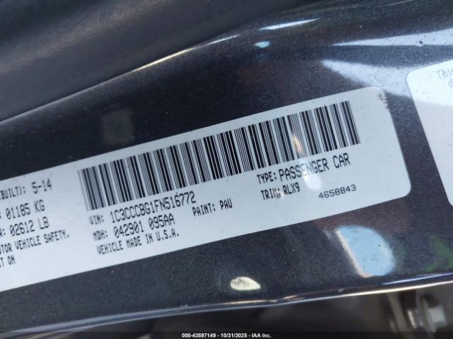 2015 CHRYSLER 200 1C3CCCBG1FN516772 Photo 8