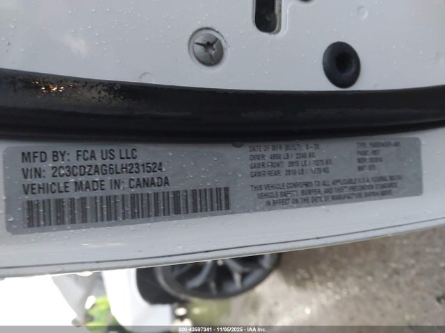 2020 DODGE CHALLENGER 2C3CDZAG6LH231524 Photo 8