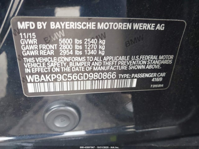 WBAKP9C56GD980866 BMW 550i Xdrive