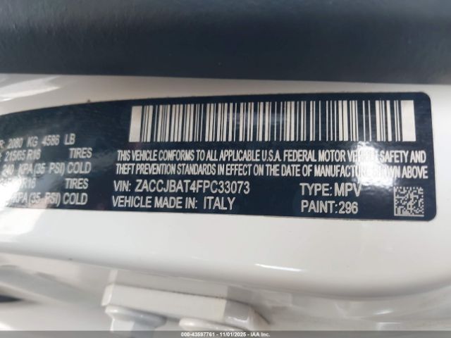 2015 JEEP RENEGADE ZACCJBAT4FPC33073 Photo 8