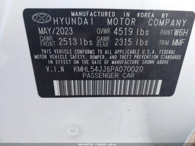 2023 HYUNDAI SONATA HYBRID KMHL54JJ6PA070020 Photo 8