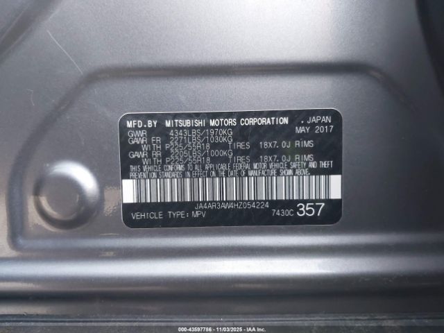 2017 MITSUBISHI OUTLANDER SPORT JA4AR3AW4HZ054224 Photo 8