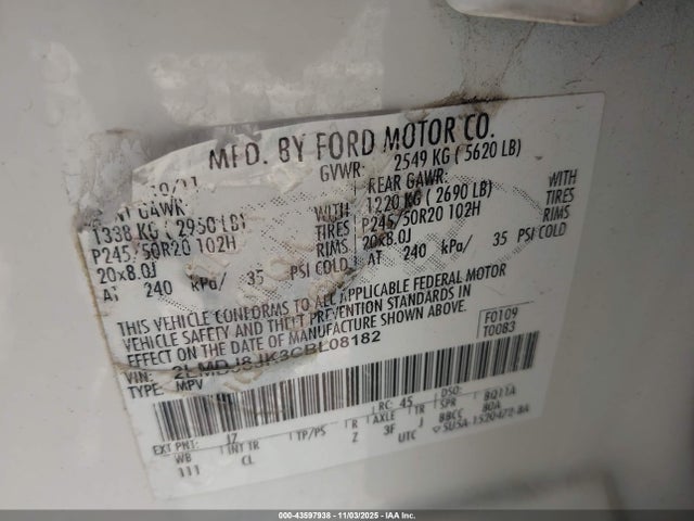 2012 LINCOLN MKX 2LMDJ8JK3CBL08182 Photo 8