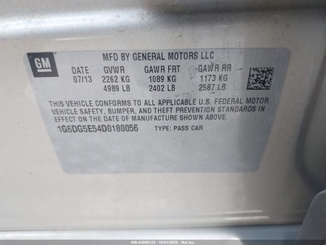 2013 CADILLAC CTS 1G6DG5E54D0180056 Photo 8