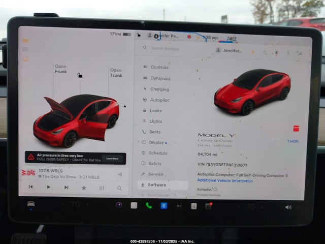 2022 TESLA MODEL Y 7SAYGDEE8NF310077 Photo 6