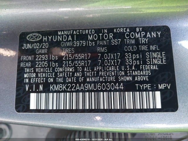 Hyundai Kona Sel 2021 KM8K22AA9MU603044 Image 9