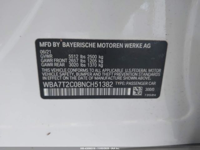 2022 BMW 740 WBA7T2C08NCH51382 Photo 8
