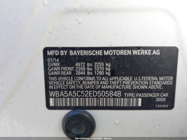 2014 BMW 528I WBA5A5C52ED505848 Photo 8