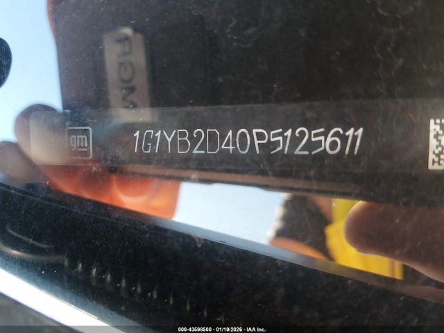 1G1YB2D40P5125611 Chevrolet Corvette Stingray Rwd 2lt