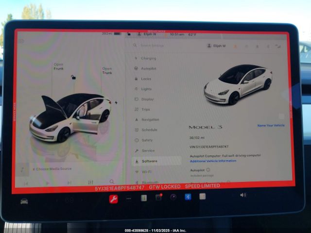 2023 TESLA MODEL 3 5YJ3E1EA6PF548747 Photo 6