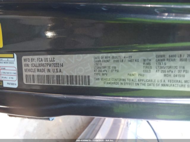 2023 JEEP WRANGLER 4XE 1C4JJXR67PW703314 Photo 8