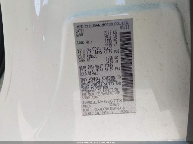 2023 NISSAN FRONTIER 1N6ED1EJ6PN656778 Photo 8