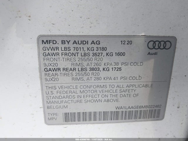 2021 AUDI E-TRON WA1LAAGE6MB022462 Photo 8