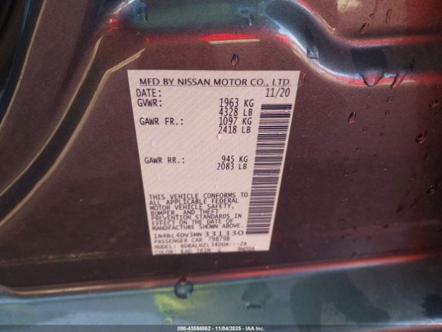 2021 NISSAN ALTIMA 1N4BL4DV3MN331330 Photo 8