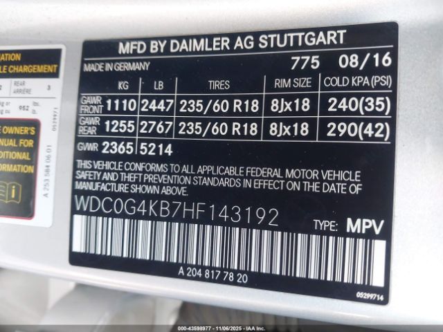 2017 MERCEDES-BENZ GLC 300 WDC0G4KB7HF143192 Photo 8