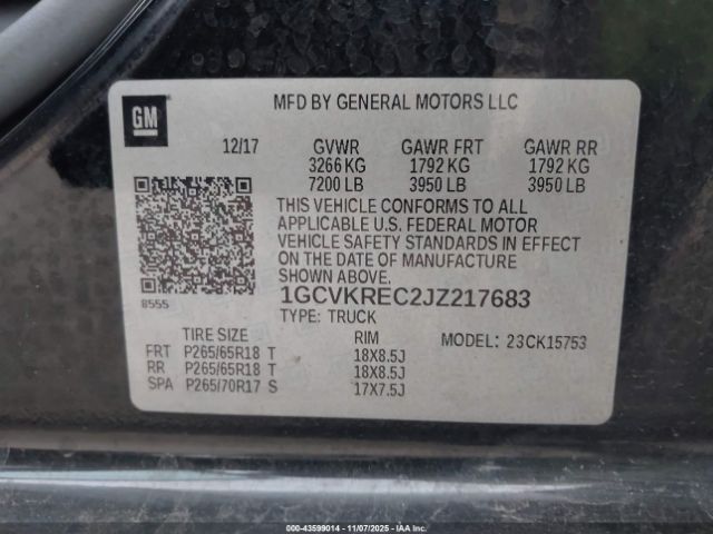 2018 CHEVROLET SILVERADO 1500 1GCVKREC2JZ217683 Photo 8