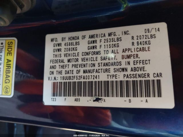 2015 ACURA TLX 19UUB2F52FA007241 Photo 8