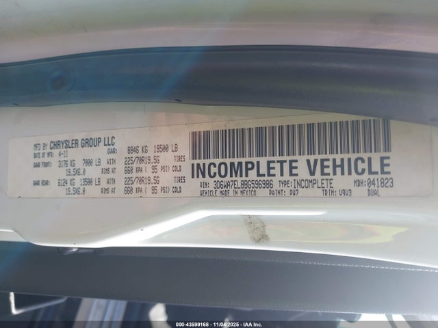Продаж на аукціоні авто 2011 Ram Ram 5500 Hd Chassis St/slt, vin: 3D6WA7EL8BG596986, номер лоту: 43599168