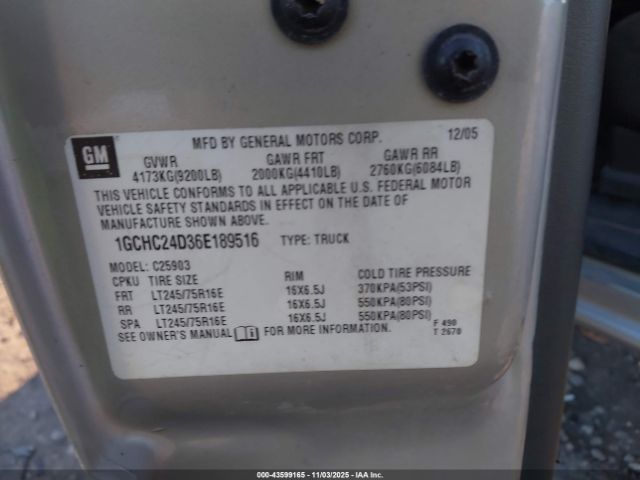 2006 CHEVROLET SILVERADO 2500HD 1GCHC24D36E189516 Photo 8