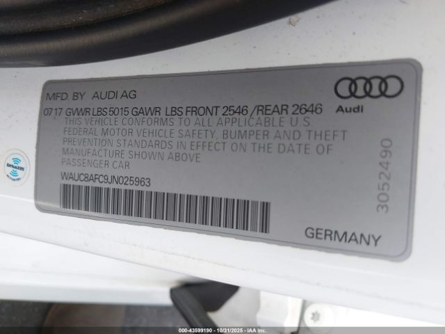 2018 AUDI A6 WAUC8AFC9JN025963 Photo 8