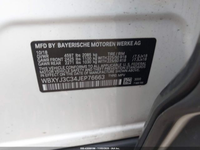 2018 BMW X2 WBXYJ3C34JEP76663 Photo 8