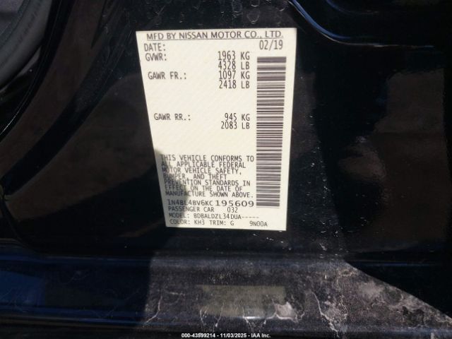 2019 NISSAN ALTIMA 1N4BL4BV6KC195609 Photo 8