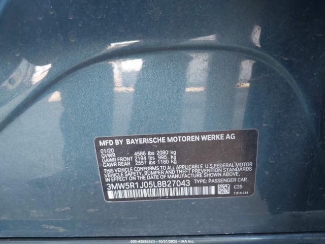 2020 BMW 330I 3MW5R1J05L8B27043 Photo 8