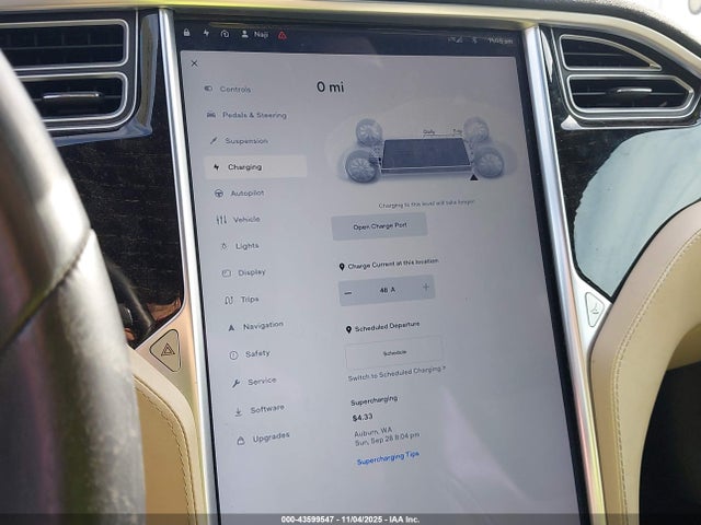 43599547 :رقم المزاد ، 5YJSA1E26GF162474 vin ، 2016 Tesla Model S 60d/70d/75d/85d/90d مزاد بيع