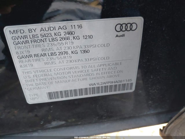 2017 AUDI Q5 WA1L2AFP9HA081145 Photo 8
