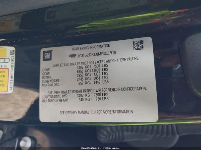 2021 GMC YUKON 1GKS2DKL0MR311919 Photo 8