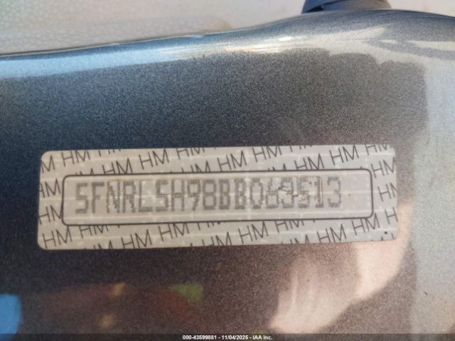 2011 HONDA ODYSSEY 5FNRL5H98BB063513 Photo 8