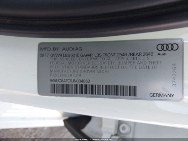 2018 AUDI A6 WAUC8AFC0JN034860 Photo 8