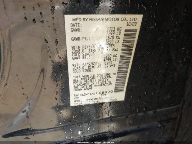 2010 NISSAN ARMADA 5N1BA0NC1AN606920 Photo 8