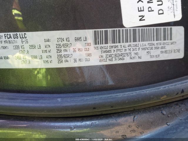 2017 CHRYSLER PACIFICA 2C4RC1BG3HR527675 Photo 8