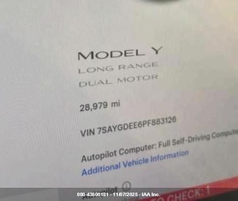 2023 TESLA MODEL Y 7SAYGDEE6PF883126 Photo 6
