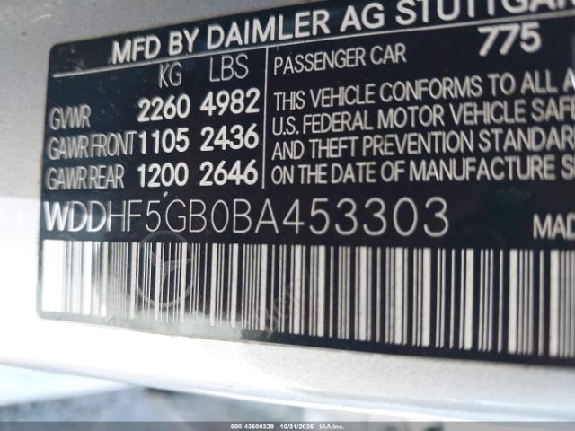 2011 MERCEDES-BENZ E 350 WDDHF5GB0BA453303 Photo 8