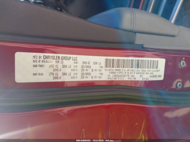 2013 DODGE DURANGO 1C4RDHDG3DC667778 Photo 8