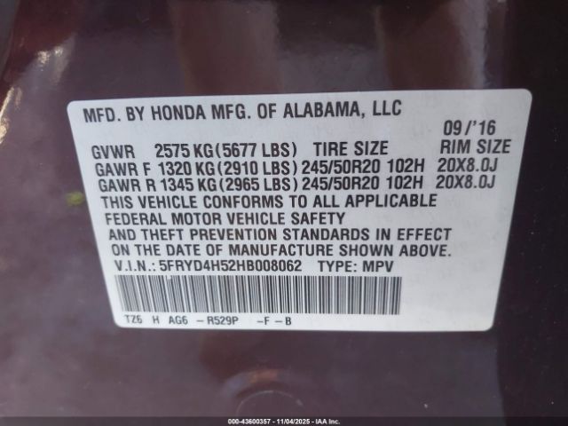 2017 ACURA MDX 5FRYD4H52HB008062 Photo 8