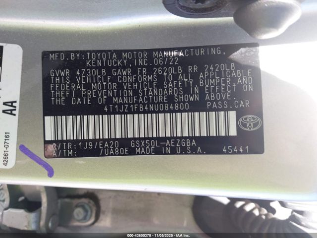 2022 TOYOTA AVALON 4T1JZ1FB4NU084800 Photo 8