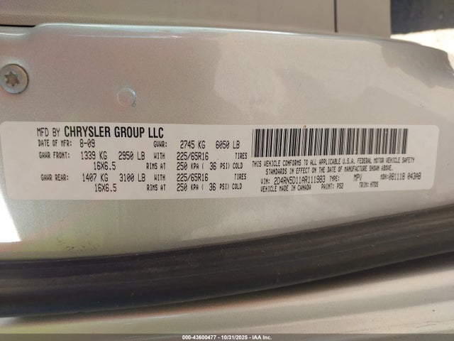 Продаж на аукціоні авто 2010 Dodge Grand Caravan Sxt, vin: 2D4RN5D11AR111983, номер лоту: 43600477