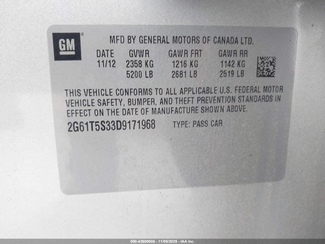 2013 CADILLAC XTS 2G61T5S33D9171968 Photo 8