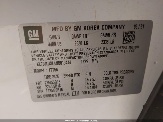 2022 CHEVROLET TRAILBLAZER KL79MUSL4NB019444 Photo 8