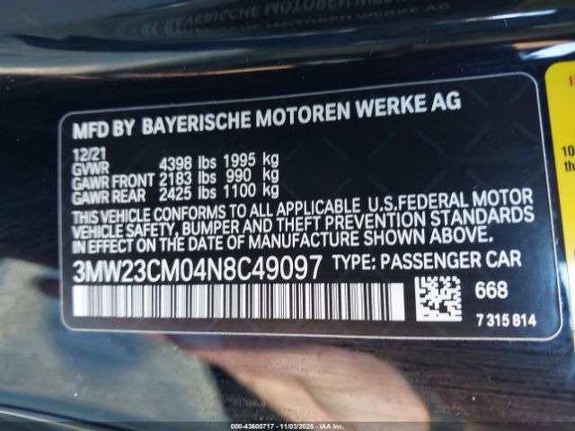 2022 BMW 230 3MW23CM04N8C49097 Photo 8