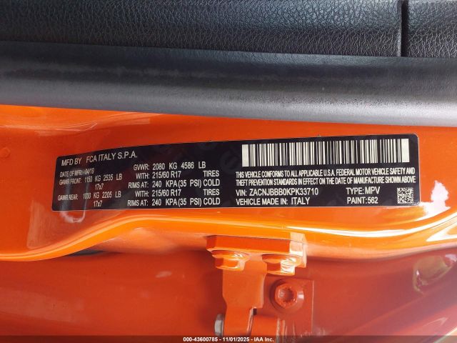 2019 JEEP RENEGADE ZACNJBBB0KPK33710 Photo 8